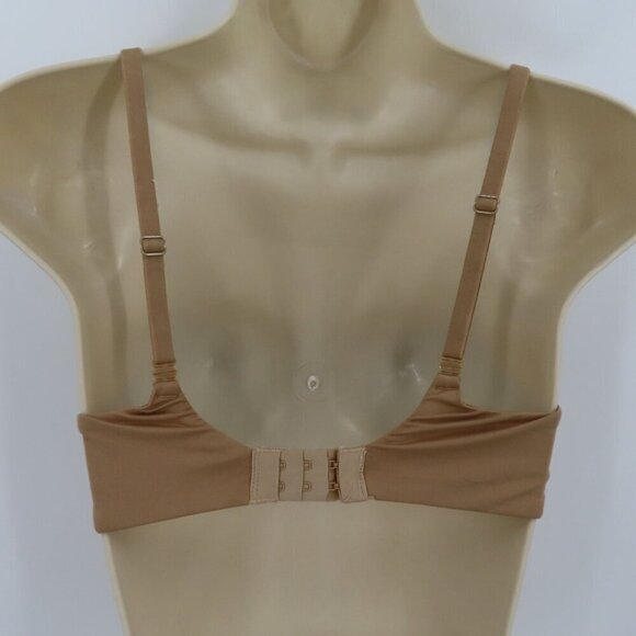 SO 32B Solid Beige Perfect Wirefree Bra Padded Wireless Convertible Straps Women - Picture 4 of 13
